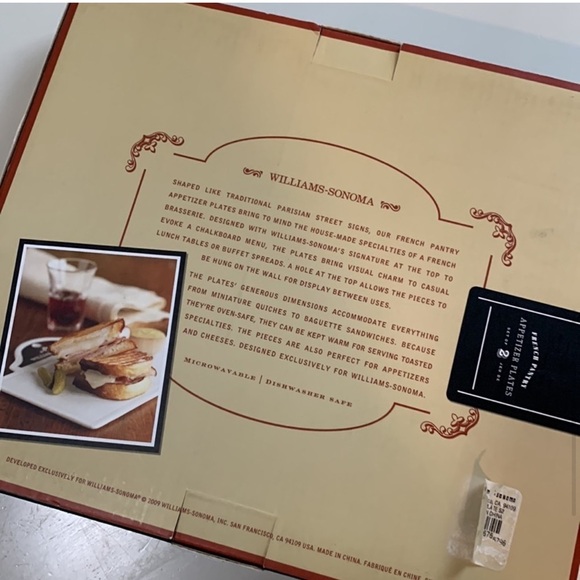 Williams Sonoma French Pantry Appetizer Plates- Set Of 2 - Picture 6 of 16